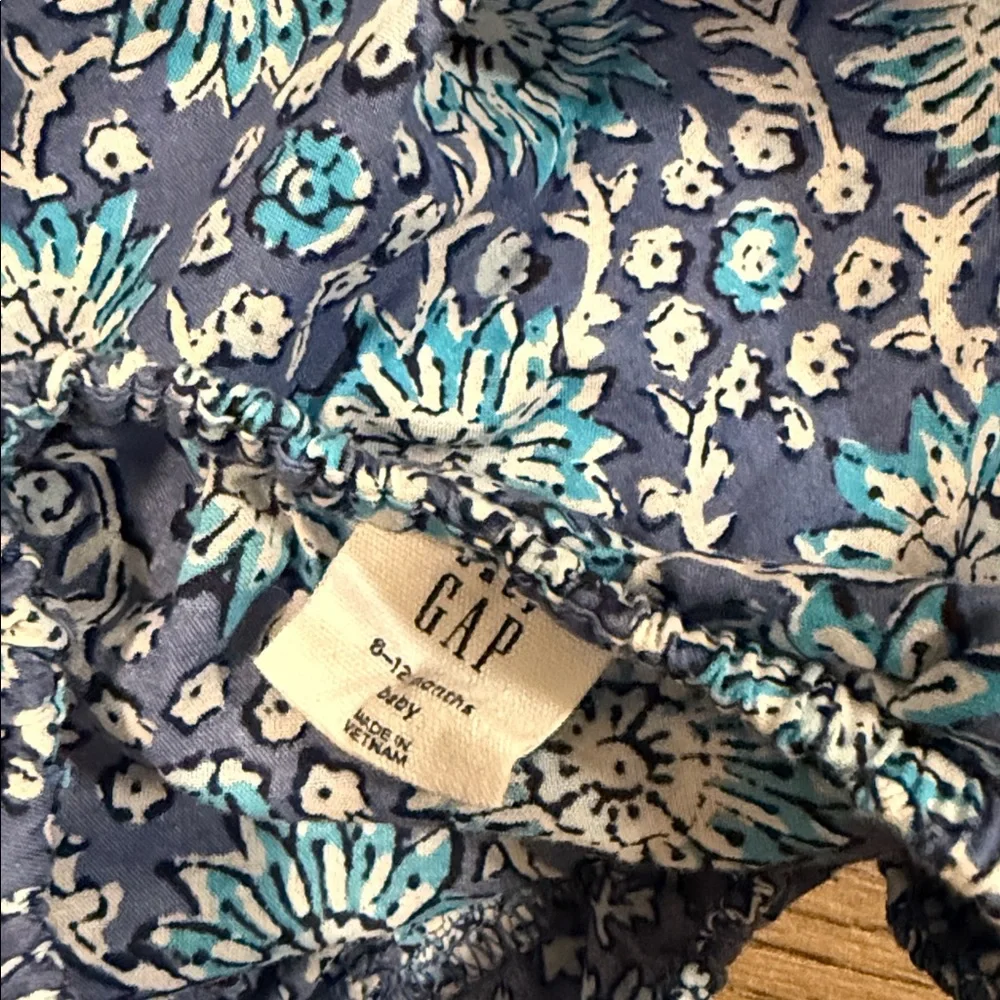 Gap baby Floral Blue Kids Outfit Set - size 6-12m